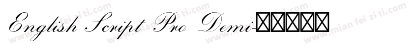 English Script Pro Demi字体转换
